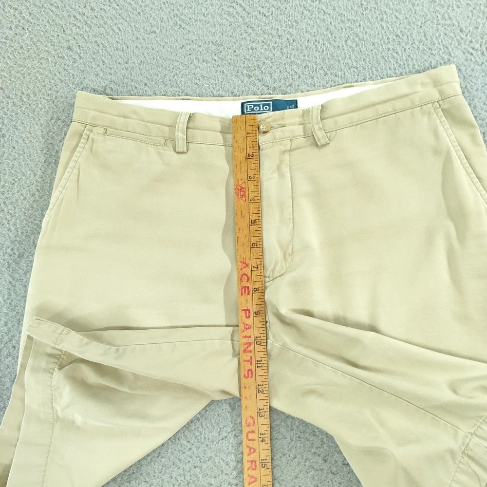 Polo Ralph Lauren Shorts Mens 34 Beige 9 Inch Classic Chino Cotton Casual
